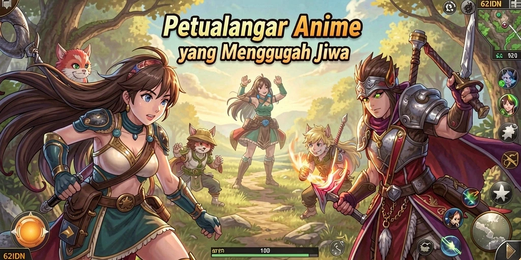 Screenshot gameplay Anime yang menampilkan momen inti permainan.