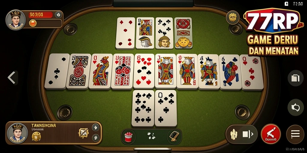 Tampilan permainan domino yang seru dan interaktif di 77RP.