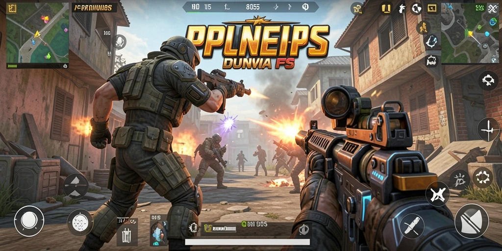Tampilan gameplay <strong>8055</strong> dengan aksi tembak-menembak yang mendebarkan.