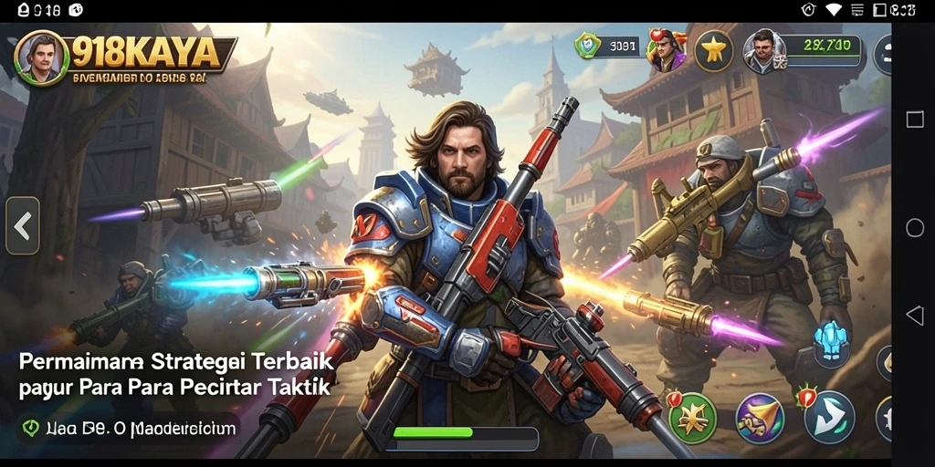 Screenshot gameplay 918KAYA yang menampilkan strategi dan pertempuran.
