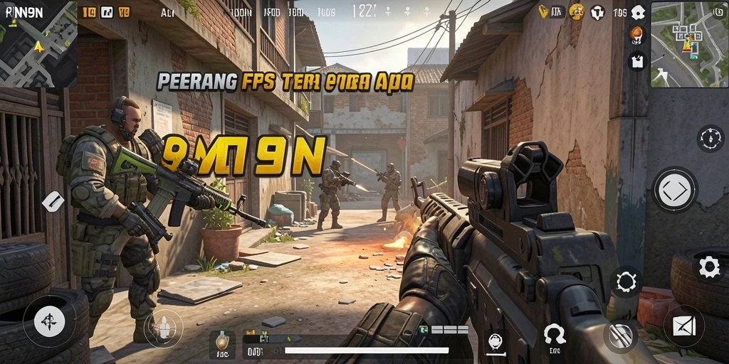 Gameplay mendebarkan di 9N9N dengan aksi tembak-menembak yang intens.