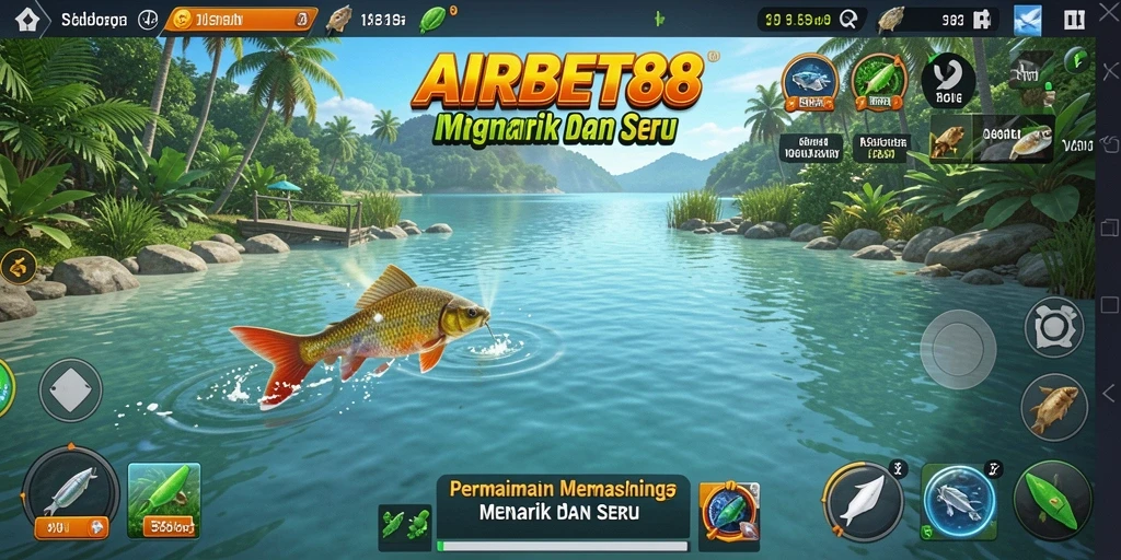 Tampilan gameplay memancing yang menakjubkan di AIRBET88.
