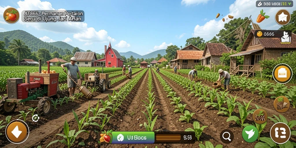 Tampilan gameplay yang menampilkan aktivitas pertanian seru di AT866.