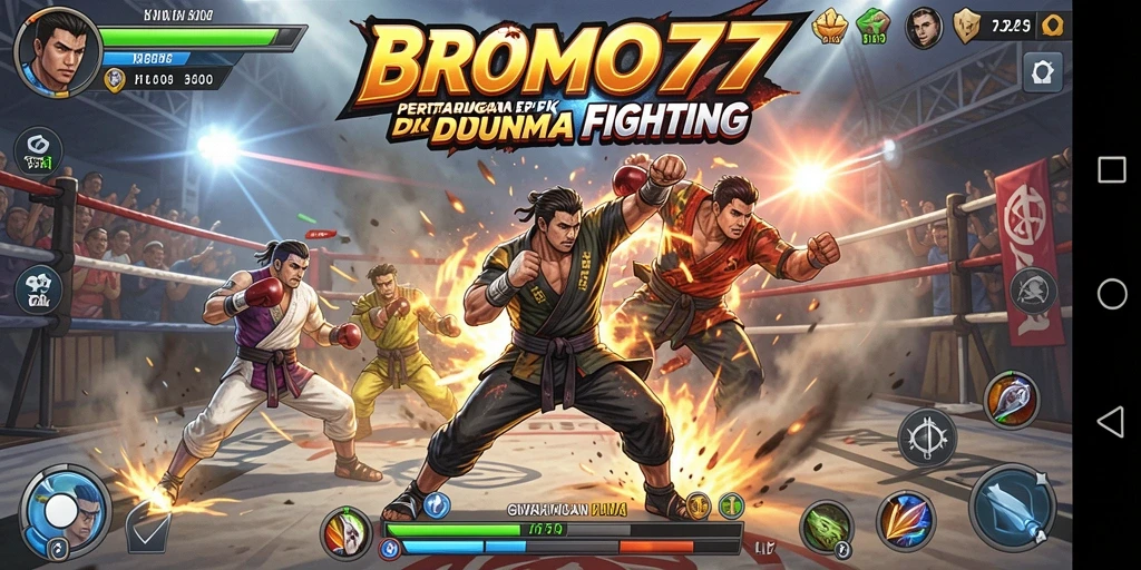 Screenshot dari BROMO77 menampilkan aksi pertarungan yang mendebarkan.