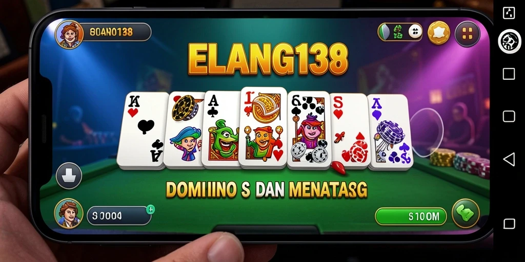 Tampilan gameplay ELANG138 yang menarik dengan aksi domino yang seru.