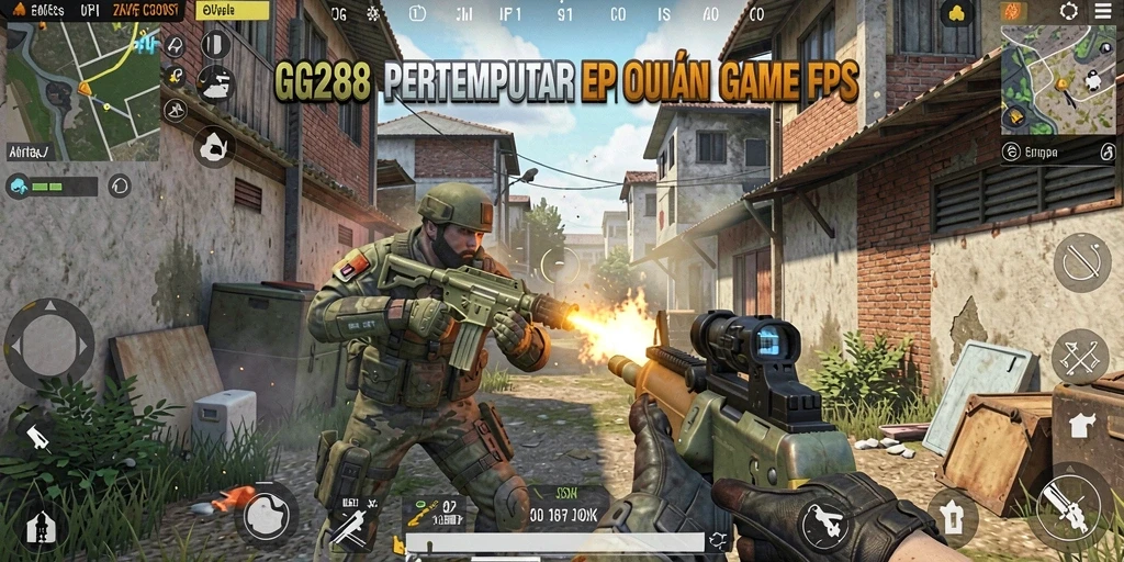 Screenshot menampilkan aksi seru gameplay FPS GG288.