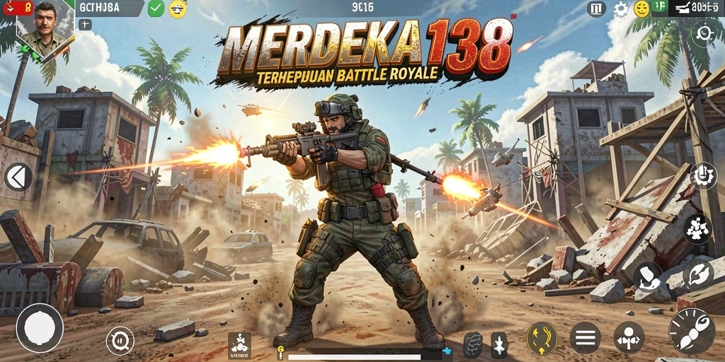 Gameplay seru di MERDEKA138 dengan pertempuran intens dan strategi tim.