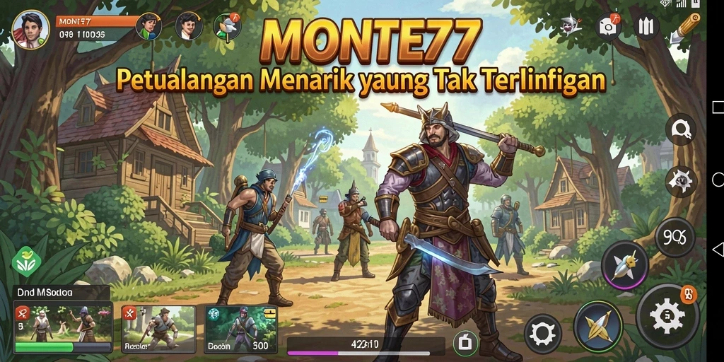 Screenshot gameplay MONTE77 yang menunjukkan aksi petualangan seru.