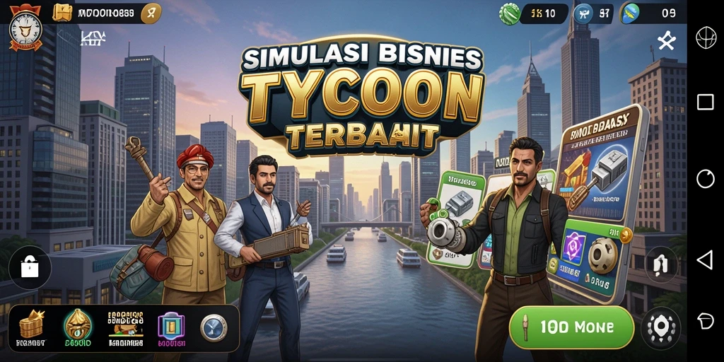 Tampilan gameplay MPOID yang menarik dan seru dalam simulasi bisnis Tycoon.