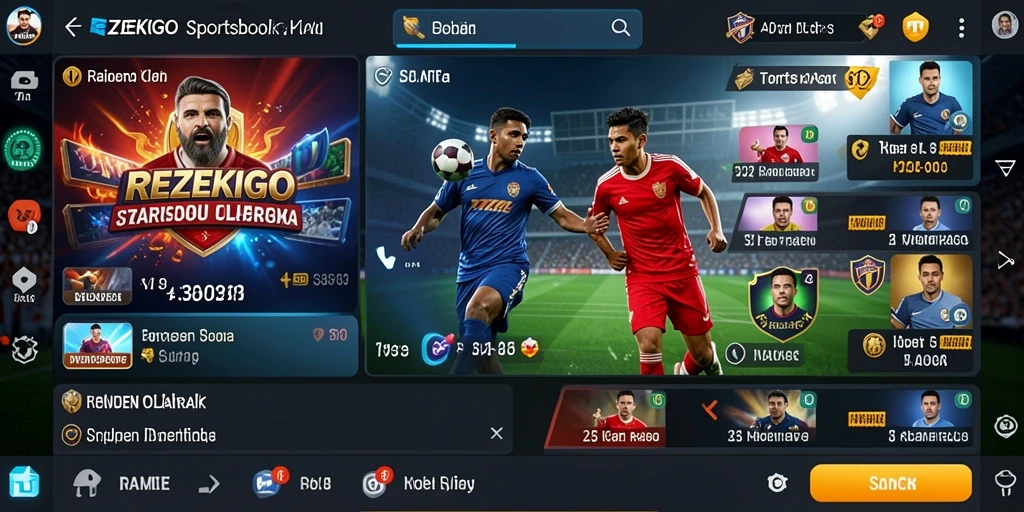 Tampilan utama gameplay <strong>REZEKIGO</strong> dengan berbagai pilihan taruhan olahraga.
