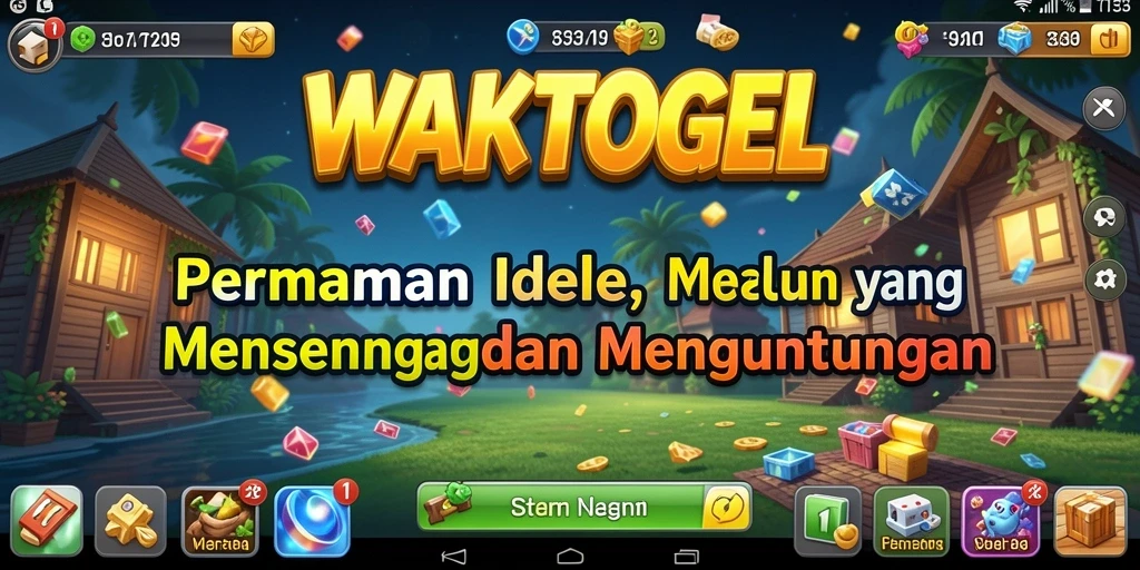 Tangkapan layar utama menunjukkan keseruan gameplay Idle WAKTOGEL.