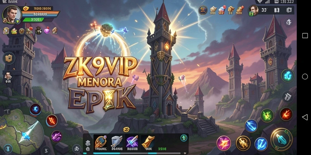Gameplay menegangkan dalam ZK9VIP yang penuh strategi Tower Defense.