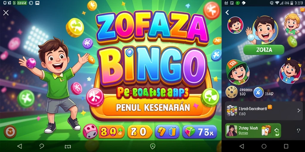 Tampilan utama gameplay ZOFAZA dengan keseruannya dalam permainan Bingo.